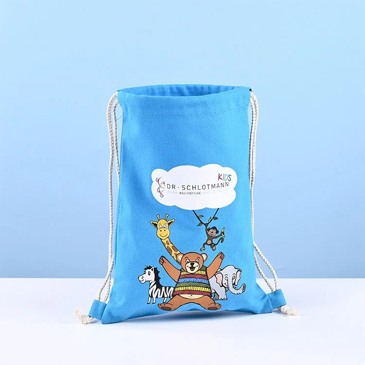 巾着ショルダーキャンバスバッグ